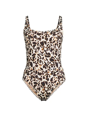 Cassandra Leopard-Print One-Piece Swimsuit