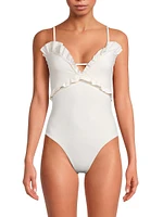 Madison Ruffled-Trim One-Piece Swimsuit