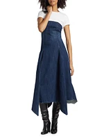 Eliana Denim Strapless Midi-Dress