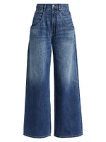 Tasca Mid-Rise Baggy Wide-Leg Jeans