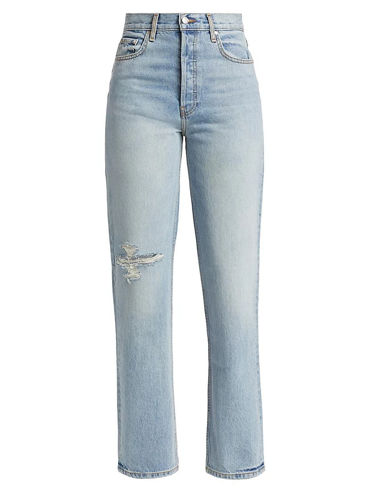 High-Rise Straight-Leg Jeans