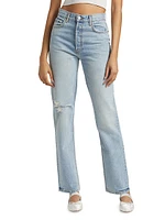 High-Rise Straight-Leg Jeans