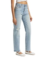 High-Rise Straight-Leg Jeans