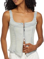 Rainy Denim Corset Top