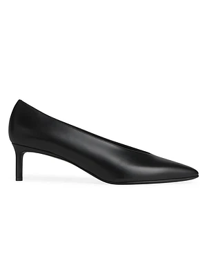 55MM Leather Pointed Ballerina Pumps