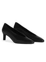 55MM Leather Pointed Ballerina Pumps