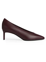 Point-Toe 50MM Leather Ballerina Pumps