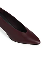 Point-Toe 50MM Leather Ballerina Pumps