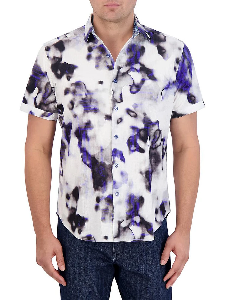 Tasman Graphic Stretch-Cotton Shirt