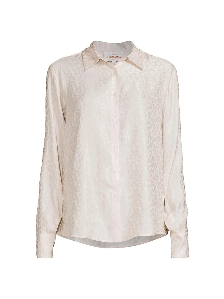 Alma Jacquard Silk-Blend Shirt