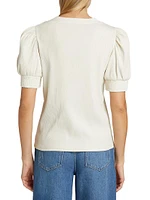 Heather Puff-Sleeve T-Shirt