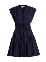 Tora Cotton Shirred Minidress