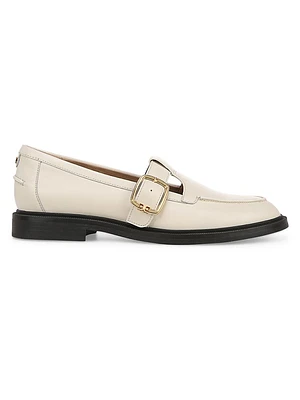 Elaina T-Strap Leather Loafers