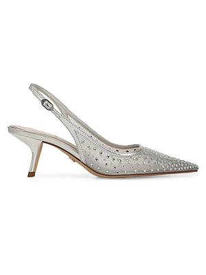 Bianka 60MM Mesh Diamante Pumps