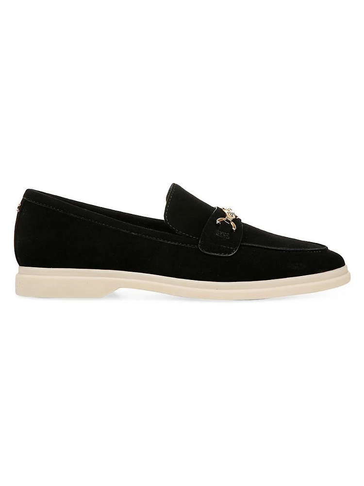 Kyana Equestrian-Inspired Suede Loafers