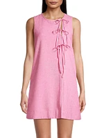 Primavera Tie-Bow Shift Minidress