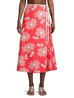 Tacci Floral Cotton Midi-Skirt