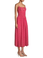 Barbara Floral Keyhole Midi-Dress