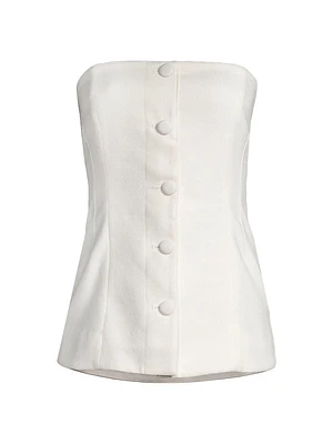 Ottavia Strapless Buttoned Top