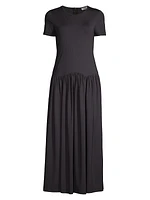 Coletta Jersey Pleated Maxi Dress