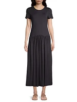 Coletta Jersey Pleated Maxi Dress