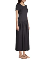 Coletta Jersey Pleated Maxi Dress