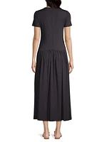 Coletta Jersey Pleated Maxi Dress