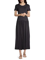 Coletta Jersey Pleated Maxi Dress