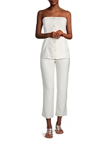 Lanza Cropped Straight-Leg Pants