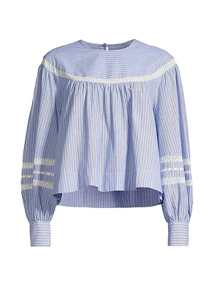 Nova Cotton Striped Blouse