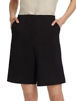 Utilitarian Linen-Blend Shorts