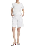 Utilitarian Pocket Linen-Blend Shorts