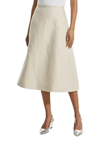 Linen Full Midi-Skirt