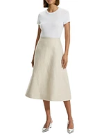 Linen Full Midi-Skirt