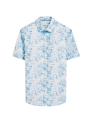 Orson Abstract Stretch-Cotton Shirt