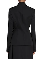 Embroidered Wool Blazer