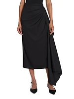 Draped Midi Pencil Skirt