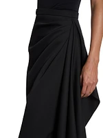 Draped Midi Pencil Skirt