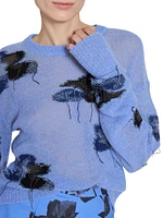 Intarsia Threaded Cotton-Blend Sweater