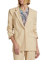 Kylie Linen-Cotton Blazer