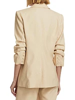 Kylie Linen-Cotton Blazer