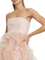 Ryan Ruffled Strapless Minidress