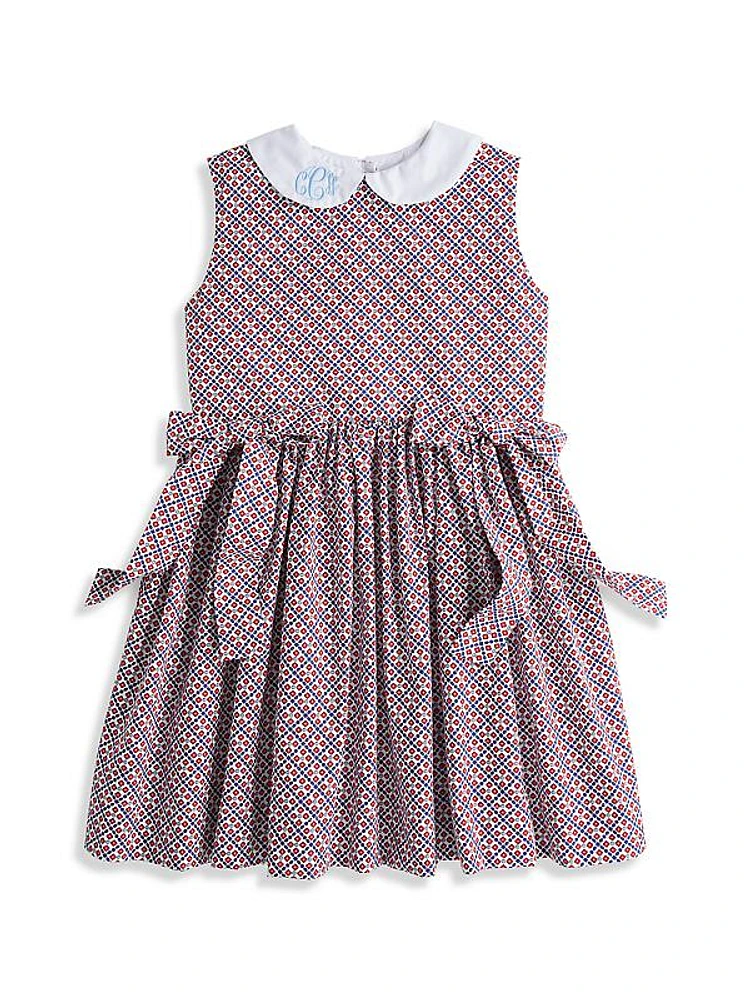 Baby Girl's & Little Girl's Floral Cotton Bow Dress