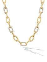 DY Madison Chain Necklace in 18K Yellow Gold with Diamonds