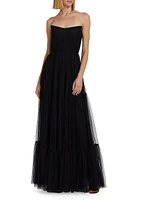 Ginny Tulle Off-the-Shoulder A-Line Gown