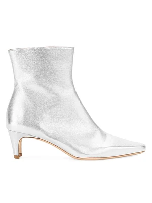 Wally 55MM Metallic Leather Ankle Boots