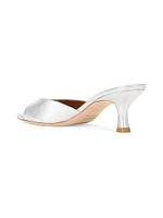 Brigitte 55MM Metallic Leather Mule Sandals