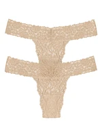 Stretch Lace Thong Set