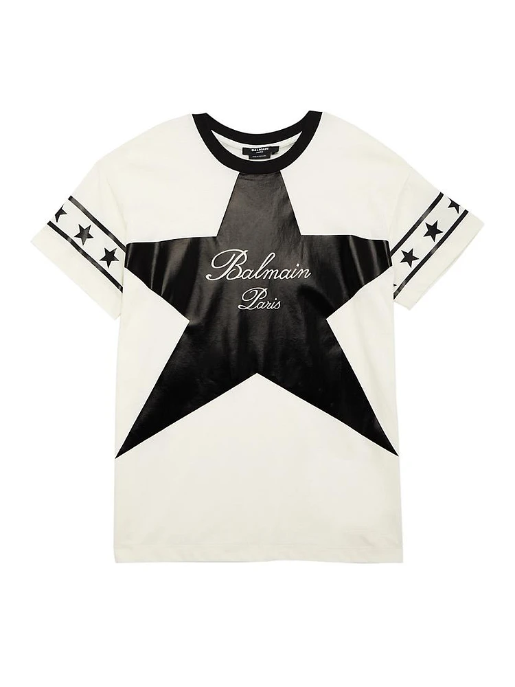 Little Girl's & Logo Star Jersey Shirtdress