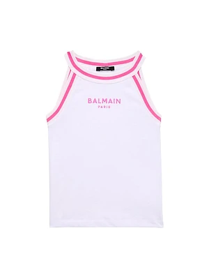 Little Girl's & Logo Sleeveless Tank Top